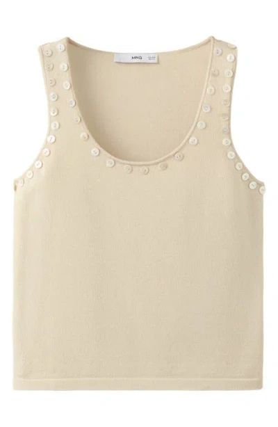 Mango Button Trim Tank In Neutral