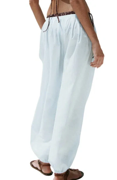 Mango Baggy Cotton Pants In White