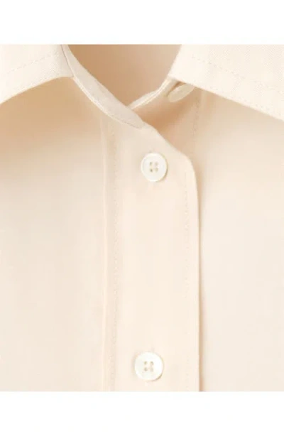 Mango Oversize Button-up Shirt In Neutral