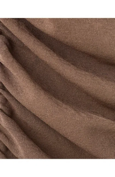 Mango Double-layer Short Dress In Brown