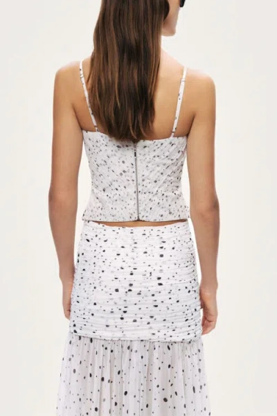 Nocturne Printed Chiffon Bustier In Multi
