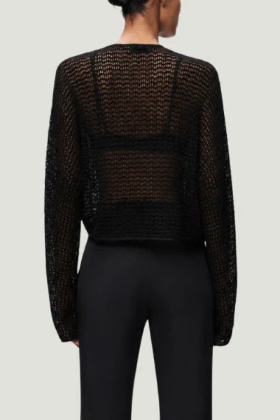 Nocturne Wrap Mesh Blouse In Black