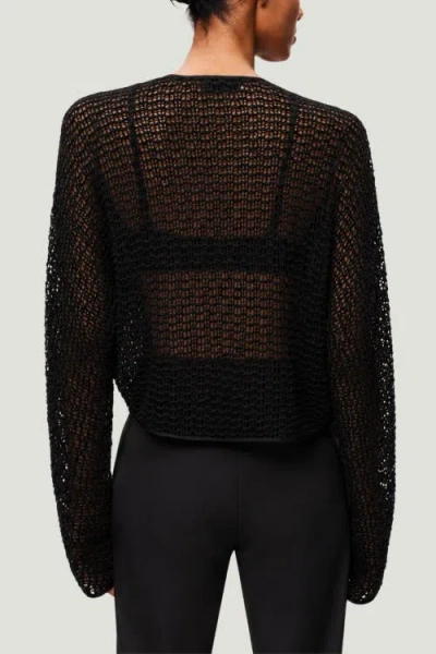 Nocturne Wrap Mesh Blouse In Black
