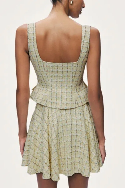Nocturne Button Accessory Tweed Bustier In Multi