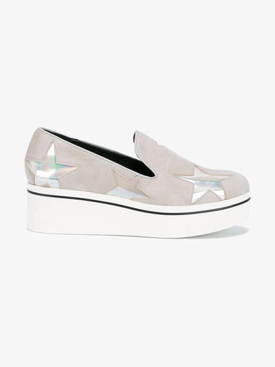 Shop Stella Mccartney Grey Binx Slip On Flatforms