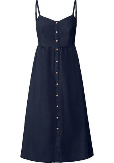 Lascana Button Up Panel Dress In Blue