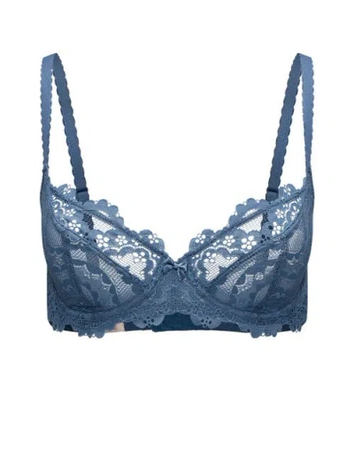 Adore Me Farrah Unlined Full Coverage Bra In Blue