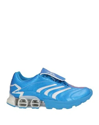 Adidas Originals Adidas Man Sneakers Blue Size 7 Leather In Blue