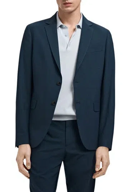 Mango Slim Fit Suit Jacket In Blue