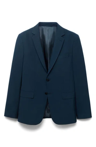 Mango Slim Fit Suit Jacket In Blue