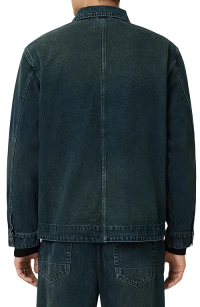 Allsaints Exile Pocketed-buttoned Jacket In Green