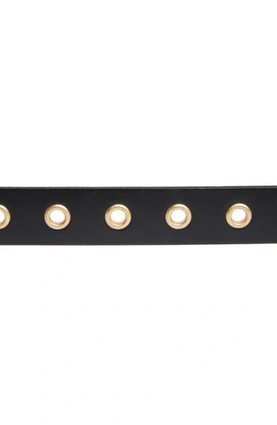 Allsaints Black Leather Belt In Black