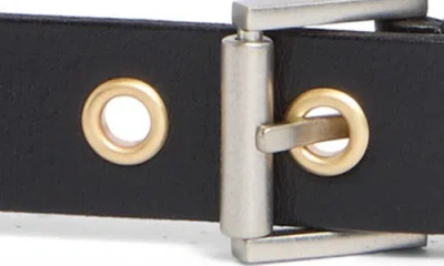 Allsaints Black Leather Belt In Black