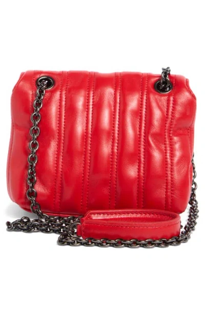 Longchamp Brio Extra Small Leather Shoulder Bag In Red