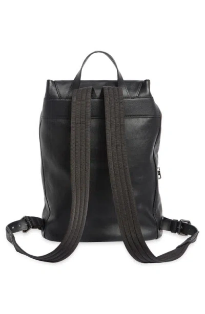 Longchamp Lc3d Medium Leather Backpack In Black