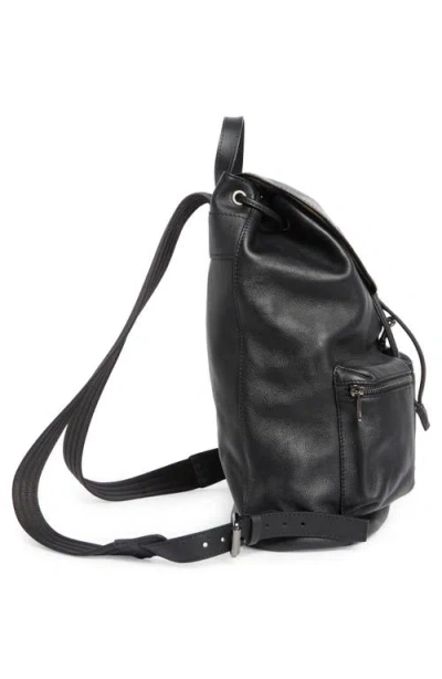Longchamp Lc3d Medium Leather Backpack In Black