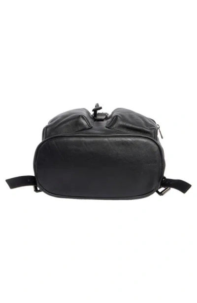 Longchamp Lc3d Medium Leather Backpack In Black