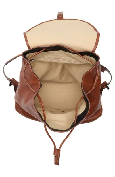 Longchamp Lc3d Large Leather Backpack In Brown