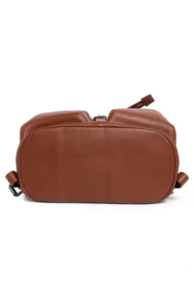 Longchamp Lc3d Large Leather Backpack In Brown