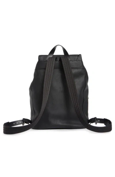 Longchamp Lc3d Large Leather Backpack In Black