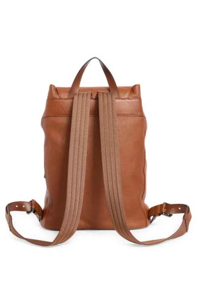 Longchamp Lc3d Medium Leather Backpack In Brown