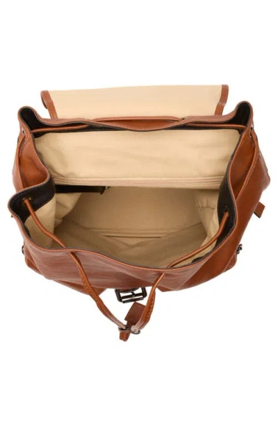 Longchamp Lc3d Medium Leather Backpack In Brown