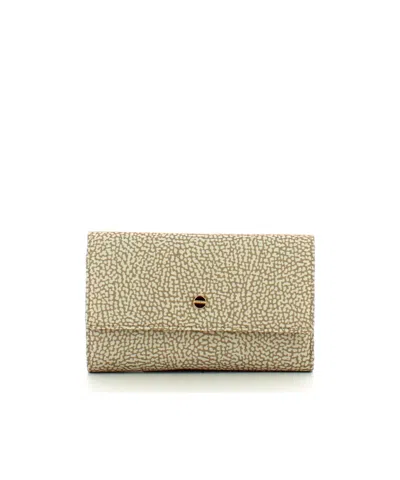 Borbonese Textured Compact Wallet In Brown