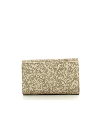 Borbonese Textured Compact Wallet In Brown