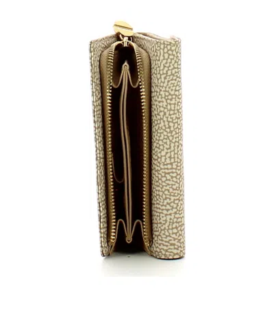 Borbonese Textured Compact Wallet In Brown