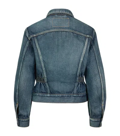 Alaïa Trucker Denim Jacket In Blue