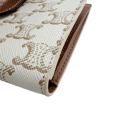 Pre-owned Celine White Leather Wallet (bi-fold) ()