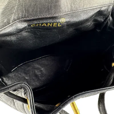 Pre-owned Chanel Black Leather Backpack ()