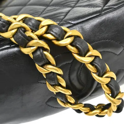 Pre-owned Chanel Duma Drawstring Backpack Quilted Leather Black Leather Backpack Bag ()