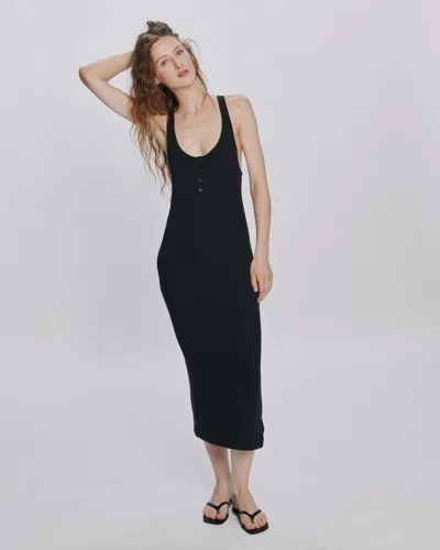 Atm Anthony Thomas Melillo Modal Rib Tank Dress In Black