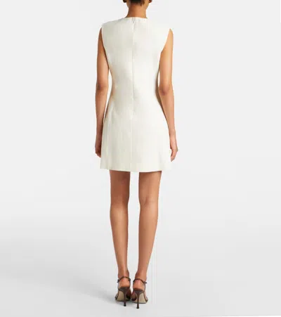 Veronica Beard Devlin Cotton-blend Twill Minidress In White
