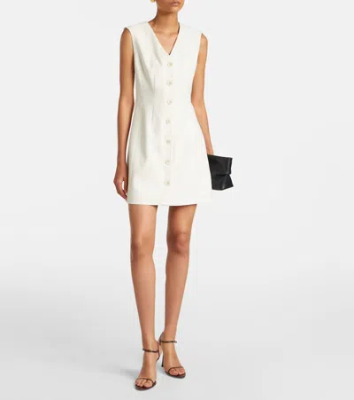 Veronica Beard Devlin Cotton-blend Twill Minidress In White