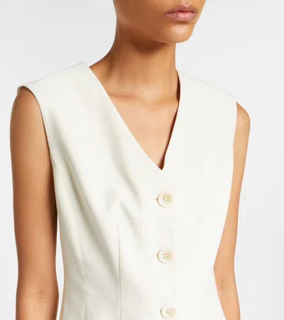 Veronica Beard Devlin Cotton-blend Twill Minidress In White