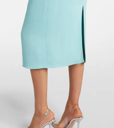 Stella Mccartney Midi Dress With V-neck And Drape In Green