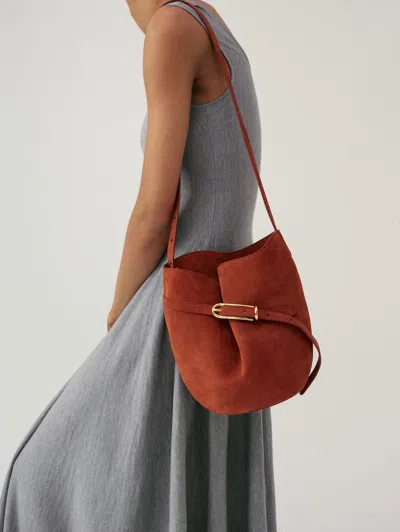 Liffner Belted Bucket Bag Rust In Red