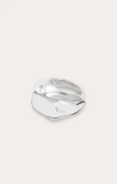 Liffner Ice Cube Pinky Ring Silver In Silver