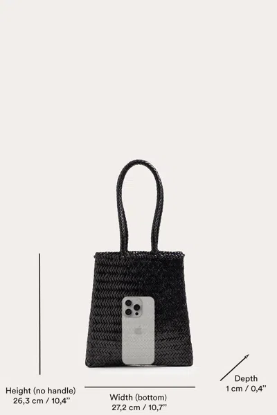 Liffner Flat Leather Basket Black In Black