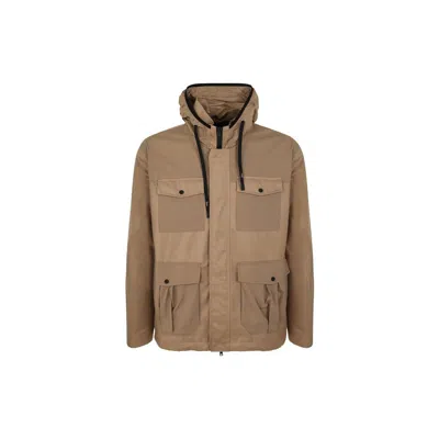 Herno Cargo Cotton Jacket In Brown