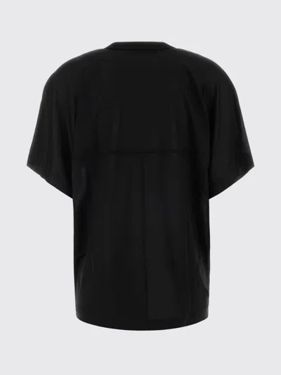 Carven Basic Silk T-shirt In Black