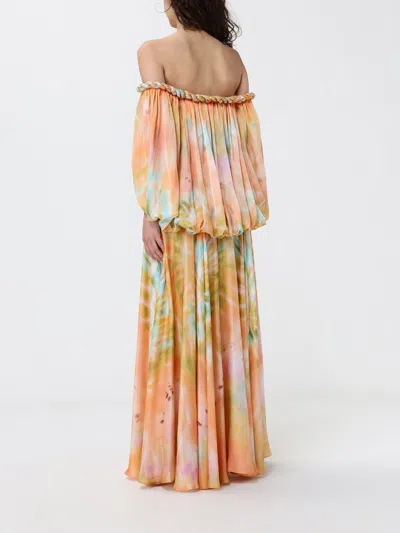 Zimmermann Luna Twist Off-the-shoulder Cutout Gathered Printed Silk-satin Maxi Dress In Multi