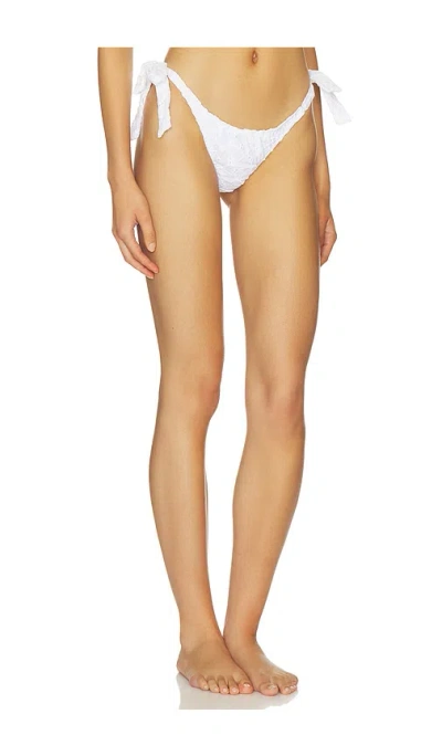 Indah Terra Side Tie Bikini Bottom In White