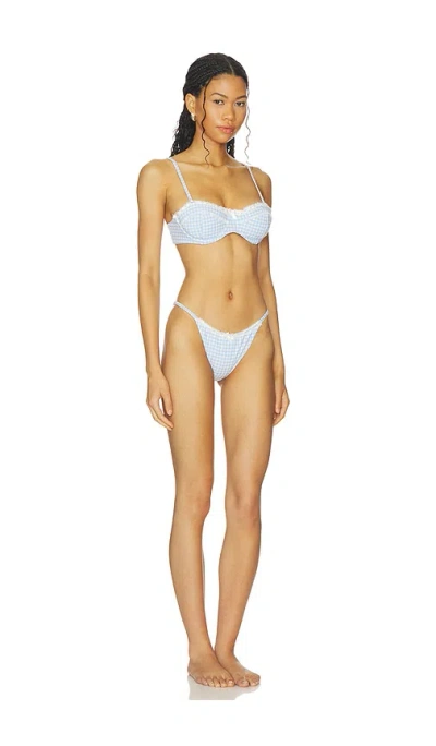 Loveshackfancy Rosavie Bikini In Blue