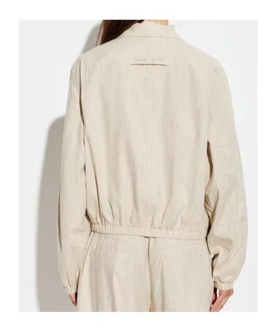 Samsoe & Samsoe Zipper Casual Jacket In Neutral