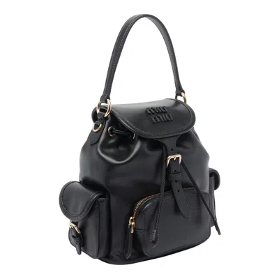 Miu Miu Flap Backpack In Orange