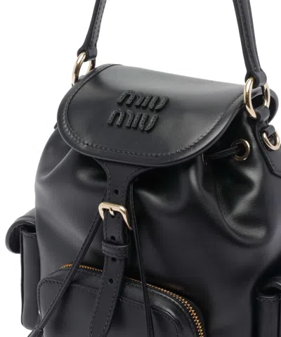 Miu Miu Flap Backpack In Orange