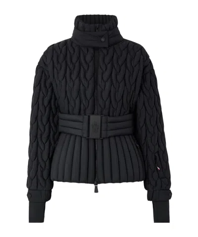 Moncler Long-sleeved Down Jacket In Black